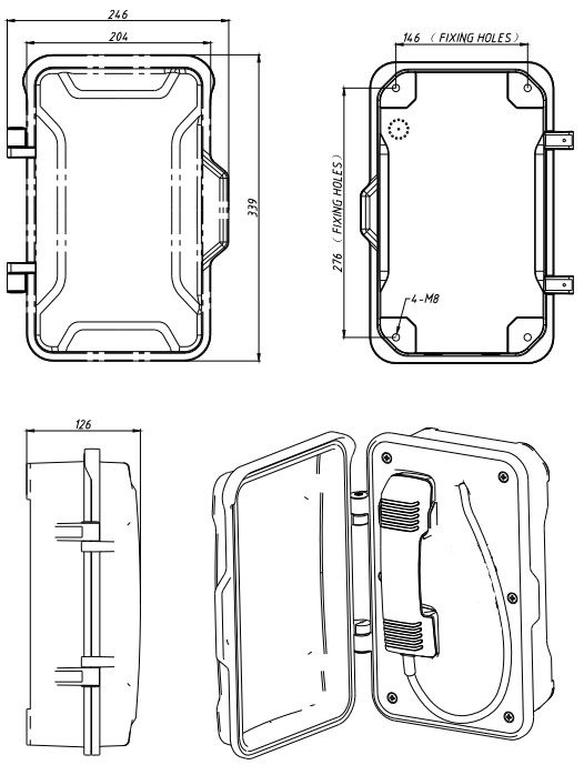 Weatherproof Mine Telephone Without Dialer 1